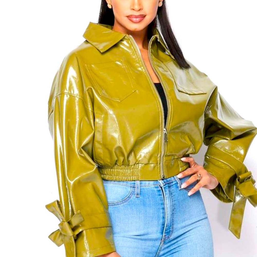 Glossy Bomber jacket